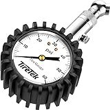 Tire Pressure Gauge for Cars (0-60 PSI, ANSI Certified) Premium Air Pressure Gauge for Tires - Easy to Read Automobile Analog Circular Dial Low PSI Checker Tester