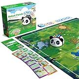 Apitor Robot Panda Coding Robot Activity Set - 48 Pieces, Screen-Free STEM Learning Toy with Smart Sensing & Loops, Educational Programming Gift for Kids Ages 4-5