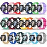 Tiorecime 20 Pack Bands Compatible with Samsung Galaxy Watch 7 6 5 4 FE 40mm 44mm/6 4 Classic 43mm 47mm 42mm 46mm/5 Pro 45mm/Active 2 Band, 20mm Soft Silicone Sport Replacement Strap for Women Men