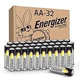 Energizer AA Batteries Alkaline Power, 32 Count Alkaline Double A Battery Pack