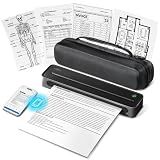 ETIKEZ D90E Inkless Portable Thermal Printer with Case – 8.5" x 11", Black