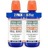 TheraBreath Healthy Gums Oral Rinse, Clean Mint, 16 fl oz, 2-Pack