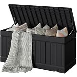 Devoko 78 Gallon Deck Box, Waterproof Resin Outdoor Storage Box