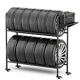 Vioranex Adjustable Rolling Tire Storage Rack for Garage, Heavy Duty