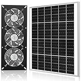 Fanspex Solar 3 Fan Kit, Waterproofed Solar Powered Fans for Outdoor Chicken Coop, Greenhouse & Shed Intake or Exhaust Air