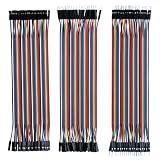 ELEGOO 120pcs Multicolored Dupont Wire M-F, M-M, F-F for Breadboard Jumper