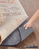 Veken Non Slip Cushioned Rug Pad Gripper, Felt and Silicone Backing, 8 x 10 Ft, 1/4 inch Thick Carpet Liner Protector Mat for Area Rugs and Hardwood Floors, with Over 99 Pcs Anti-Slip Strips Pattern