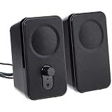 Amazon Basics AC-Powered Computer Speakers for Desktop or Laptop PC with Volume Control, Headphone Jack, Black (US Version)