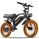 VDL Mountain Electric Bike for Teens, 16" Fat Tire Ebike, Wider Seat 500W Peak Motor with Removable Battery, 20MPH, UP to 35 Miles Mountain Ebike, Teenagers ebike for Leisure Riding&Commuting, Orange