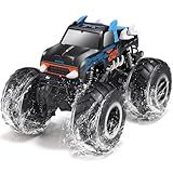 Threeking 1:16 Waterproof Monster Truck Toys RC Cars Amphibious Remote Control Car Trucks 4WD All Terrain Off-Road Pickup Toy for 6 7 8 9 10 11 12 Year Old Boys Girls Kids Gifts Presents