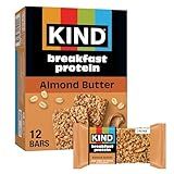 KIND Breakfast Protein Bars, Almond Butter, Gluten Free, Low Sodium, Healthy Snacks, 8g Protein, 6 Count (6 Packs of 2 Bars)