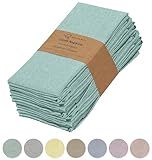 Ruvanti Cloth Napkins Set of 12, 18x18 Reusable Napkins Cloth Washable, Soft & Durable Table Napkin, Poly Cotton Fabric Dinner Napkins for Parties, Christmas, Thanksgiving, Weddings - Teal