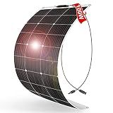 DOKIO 100W 18V Flexible Solar Panel for 12V Systems, ETFE, MC4