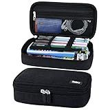 Chelory Big Capacity Pencil Case Large Pencil Bag Pouch Portable Pen Pencil Marker Cases Holder Multi Functional Office Stationery Storage Organizer Supplies Makeup Bag Men Women, Black