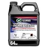 Turtle Wax Hybrid Solutions Pure Wash, pH Neutral Extreme Foaming Car Wash Soap, Bucket or Foam Cannon Application, Won't Strip Waxes or Coatings, Clay Bar Lubricant, Spot-Free Clean, 64 fl oz