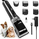 Sunifier Professional Dog Grooming Clippers for Thick Coat - Dog Hair Trimmer for Grooming Kit- Sheep Shears for Thick Hair – Pet Grooming Clippers for Dogs, Cats, Sheeps, Horse (Black)
