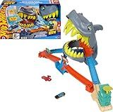 ​Hot Wheels City Shark Chomp Beach Playset & 1:64 Scale Toy Car