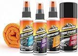Armor All Car Wash and Car Interior Cleaner Kit, Includes Towel, Tire Foam, Glass Spray, Protectant Spray and Cleaning Spray, Multicolor, 5 Count (Pack of 1)