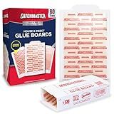 Catchmaster Pro Strength Mouse & Insect Glue Boards 60pk Traps Indoor for Home, Adhesive Bug Catcher, Rat & Rodent Sticky Trap, Non Toxic Bulk Pre-Baited Glue Traps, Pet Safe House Pest Control