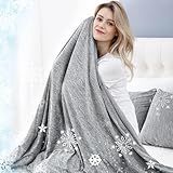 CHOSHOME Cooling Blanket for Hot Sleepers Lightweight Summer Cold Thin Blankets for Sleeping, Hot Flashes Night Sweats, Soft Blanket for Bed, Throw Size, Grey