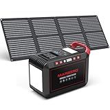 MARBERO 237Wh Solar Generator with Solar Panel Included Portable Power Station 300W Pure Sine Wave with Foldable Solar Panel 60W Set for Camping Outdoor Hiking Fishing Emergency