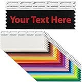 pc/nametag Custom 4 Inch Badge Ribbons with Adhesive Personalized Stick On Name Tag Ribbons for Conferences Events Meetings and Trade Shows Pack of 25