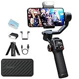 Hohem iSteady M6 Kit Smartphone Gimbal Stabilizer 3-Axis with Magnetic Fill Light/AI Tracking Sensor for iPhone Android with 0.91-inch OLED Display Max Payload 400g