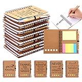 30 Sets Employee Appreciation Gifts Bulk Inspirational Spiral Notebook with Sticky Note and Motivational Bamboo Pens Thank You Gifts for Employees Coworkers,Teachers,Nurse,Office Staff,Team,Volunteer