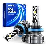 Marsauto H11/H16/H8 LED Fog Light Bulb, 14,000LM 6500K White H11 H16 H8 LED Fog Lights, 70000HRS Lifespan H11 Fog Light Bulbs for Car, Play and Plug, Exterior Lighting