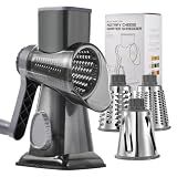 EDEFISY Cheese Grater Hand Crank Rotary Vegetables Shredder with Handle