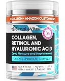 Anti-Aging Face Moisturizer with Retinol, Collagen & Hyaluronic Acid - Made in USA - Moisturizer Face Cream for Women & Men - Firming & Hydrating Neck Cream - Day & Night Skin Care - 3.38 fl oz