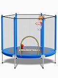 BLUERISE 55IN Indoor/Outdoor Toddler Trampoline for Kids Blue