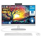 HP 24 Touchscreen All-in-One Desktop Computer for Home and School, Intel Processor (Beat i3-1110G4), 23.8" FHD Display, 32GB DDR4 RAM, 1TB PCIe SSD, WiFi 6, Bluetooth, Business AIO, Windows 11 Pro