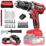 SundpeyPRO 1060In·lbs 21V Brushless Cordless Power Hammer Drill Driver Set