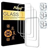 Ailun 3 Pack Screen Protector for iPhone 15 Pro Max [6.7 inch] + 3 Pack Camera Lens Protector with Installation Frame,Sensor Protection,Dynamic Island Compatible,Case Friendly Tempered Glass Film