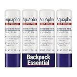 Aquaphor Lip Repair Stick with Jojoba Oil and Shea Butter, Moisturizing Lip Balms, Fragrance Free and Paraben Free, Immediately Relieves Dryness, 0.17 Oz Stick, Pack of 4