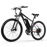 Qlife Electric Bike for Adults/Teens Racer-28MPH 21-Speed Peak 1200W Brushless Motor Adult Electric Bicycles, 48V 10.4Ah Removable Battery Mountain Ebike, Up to 55 Miles, 27.5X2.1 Tire E Bike Black