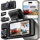 REDTIGER F17 4K 3CH Dash Cam, STARVIS 2 Sensor HDR, 64GB Card, 5.8GHz WiFi