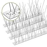 Valibe Pigeon Spikes Stainless Steel Bird Spikes for Outside to Keep Birds Away 12 Pack 10ft Coverage Bird Spikes Wire Prevention Spikes for Small Bird Squirrel for Fence Roof Blacony