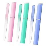 Crystal Glass Nail File with Case for Natural Nails 3 Pack