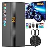 2025 TV Antenna for Smart TV, 2200+ Miles Range, 360° Reception, Indoor/Outdoor Antenna for Local Channels, Supports 4K 1080p HD, 33FT Coax Cable, Easy Installation