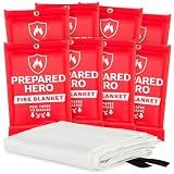 Prepared Hero Emergency Fire Blanket, Kitchen & Home, 39 x 39 in, 8 Pack