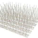 QIEGL Bird Spikes for Pigeons 304 Stainless Steel Cover 25 Feet (23 Pack Uninstalled)