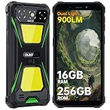 OUKITEL G5 Rugged Smartphone Unlocked -16GB+256GB/1TB Android Rugged Cellphones,6” HD Display 13MP+5MP,Dual Camping Light,6300mAh Battery IP68/IP69K Waterproof Phone Dual Sim/Face ID/Green 2025
