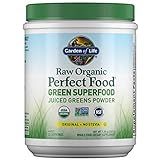 Garden of Life Raw Organic Perfect Food Superfood Juiced Greens Powder, Original Stevia-Free, Dietary Supplement, 30 Servings