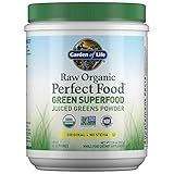 Garden of Life Raw Organic Perfect Food Green Superfood Juiced Greens Powder - Original Stevia-Free, 30 Servings, Non-GMO, Gluten Free Whole Food Dietary Supplement, Alkalize, Detoxify, Energize