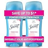 Secret Anti-Perspirant Deodorant Invisible Solid Powder Fresh Twin Pack 5.20 oz