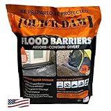 Quick Dam QD65-2 5' Barrier Water Flood Dam Bags, 2 Pack, Black