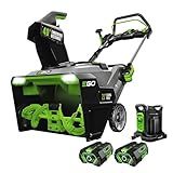 EGO POWER+ 21" Electric Snow Blower, Cordless Steel Auger, Includes (2) 56V 5.0Ah Batteries and Dual Port Charger - SNT2112