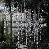 25 pcs icicles Ornament Set - ToBeIT Christmas Decoration Acrylic Clear icicles Set (25pcs Icicle Ornament)